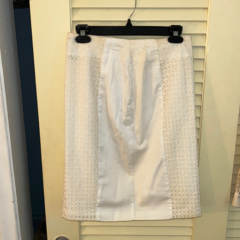 White Lace Jacket & Skirt Two Piece Set